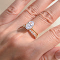 4.5ct D/VVS1 Moissanite engagement radiant Oval Cut Ring