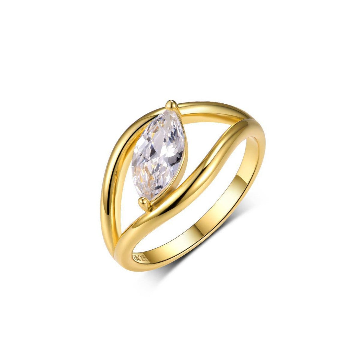 Moissanite hollow ring unique design personality fashion luxury single ring
