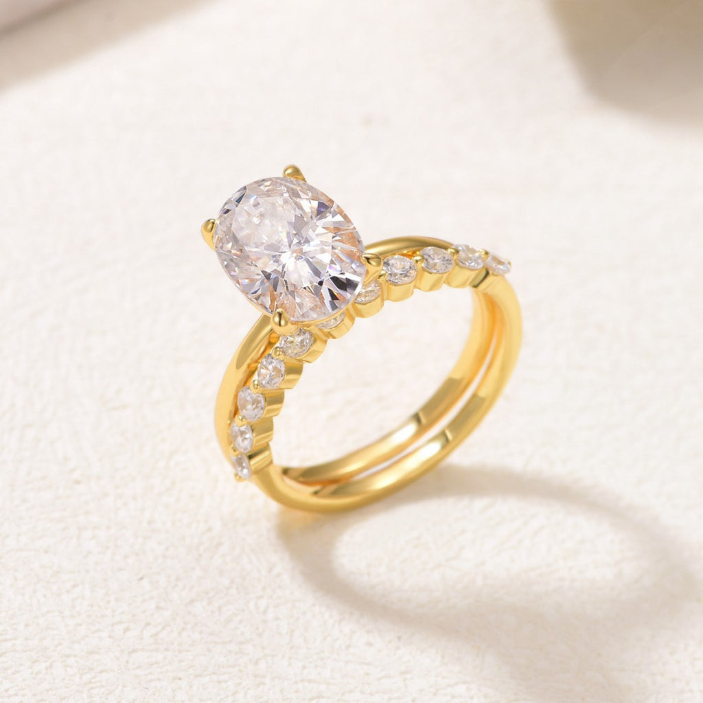 4.5ct D/VVS1 Moissanite engagement radiant Oval Cut Ring