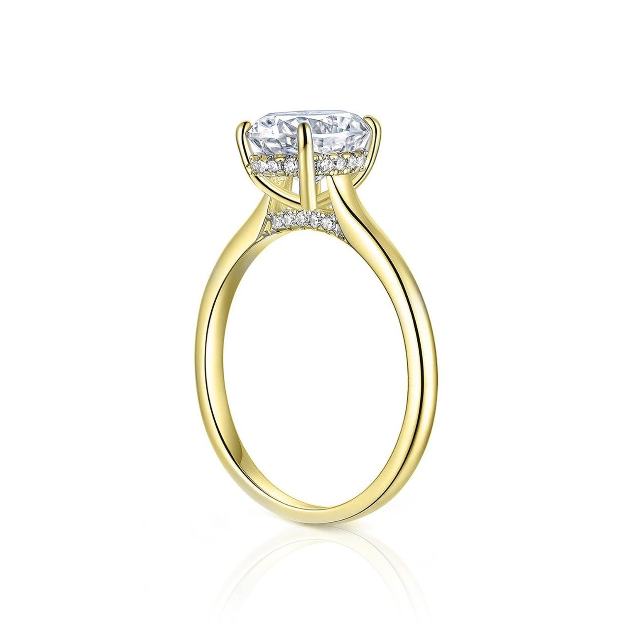 Luxury Oval Moissanite Ring: D Color VVS1 Lab-Grown, Fire-Forward & Diamond-Comparable – Elegant 14K Gold Plated Wedding Band for Her