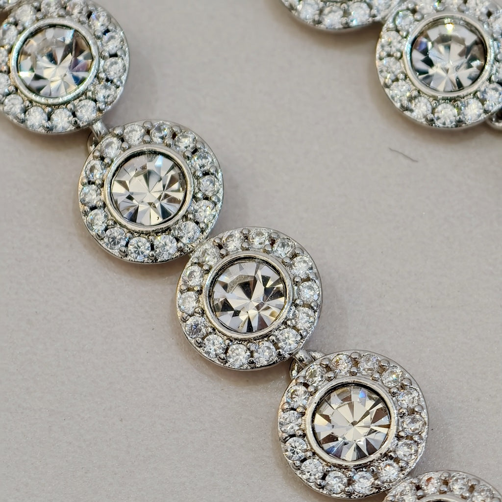 Tennis Necklace for Women – Luxury CZ Bezel Set Platinum/K-Gold Necklace, Timeless Sparkle & Versatile Style