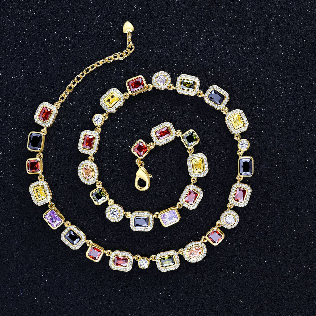 Solstice Purely Gems 纯铂金项链 – 光滑银铂融合，极致精湛工艺，奢华简约吊坠