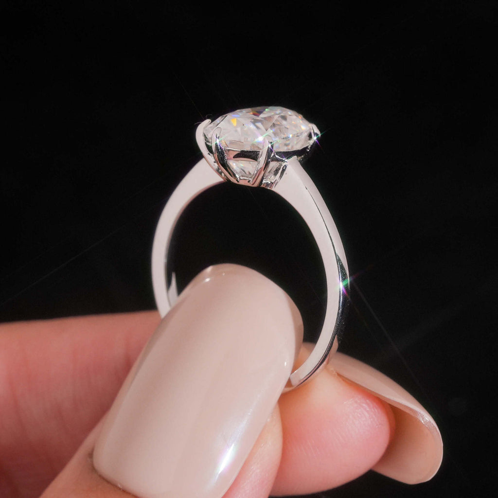 Elegant 925 Silver Oval Zircon Ring – Premium Crafted, Trendy Design, Perfect Birthday Gift for Women