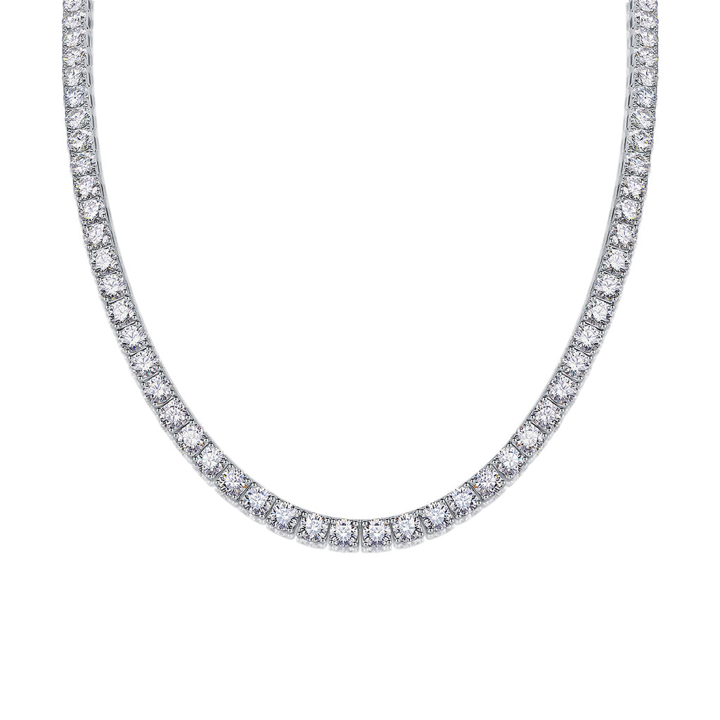 女士网球项链 – 14K镀金梨形立方氧化锆吊坠柔韧网球链 – 奢华K金珠宝