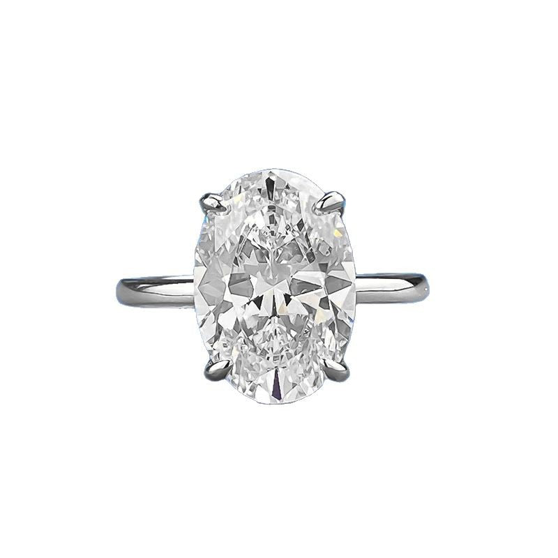 Elegant 925 Silver Oval Zircon Ring – Premium Crafted, Trendy Design, Perfect Birthday Gift for Women