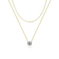Minimalist Diamond Necklace for Her - Dainty Crystal Solitaire in Gold & Silver, Elegant Everyday Jewelry Gift