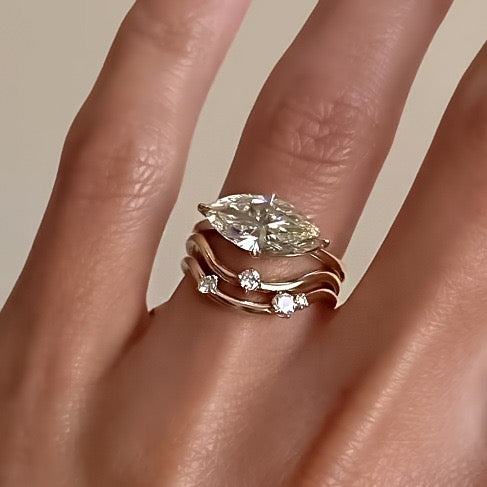 2ct Marquise Cut Lab-Grown Diamond Luxury Engagement Ring with Accent Stones