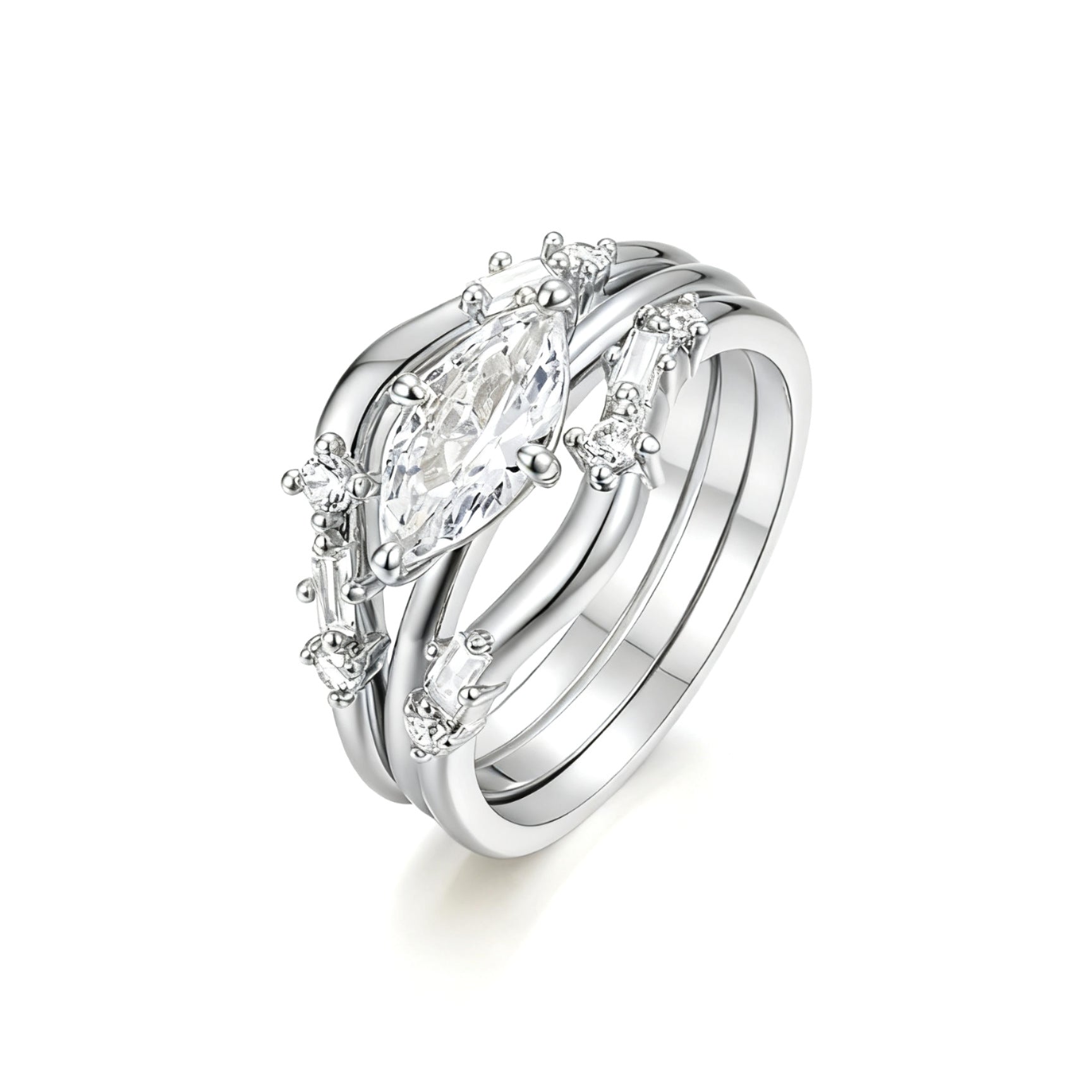 2ct Marquise Cut Lab-Grown Diamond Luxury Engagement Ring with Accent Stones