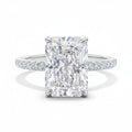 Dazzling VVS1 Moissanite Ring – Rare Radiant Cut, 925 Silver Women's Ring with Maximum Brilliance