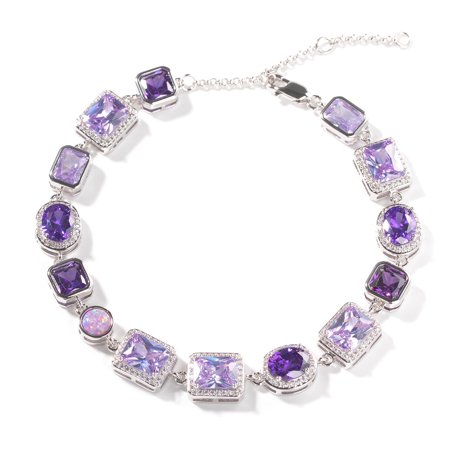 Trendy K-Gold Gemstone Necklace – Amour Purple Solstice Lightweight Luxe Pendant